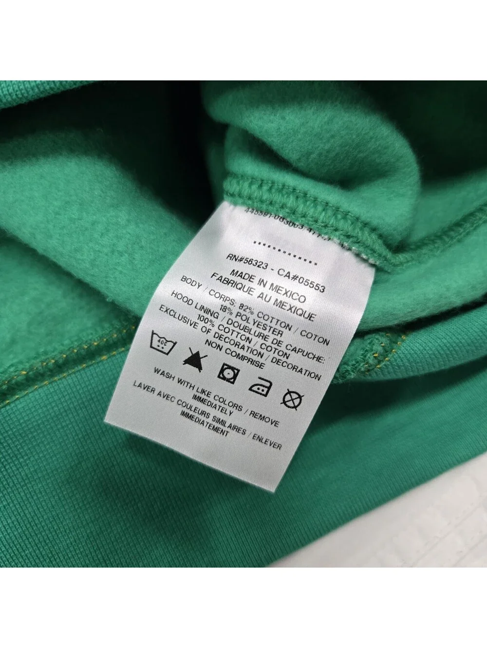 Size LARGE Men's Nike Club Fleece Familia Hoodie Stadium Green 2 Sided Graphic